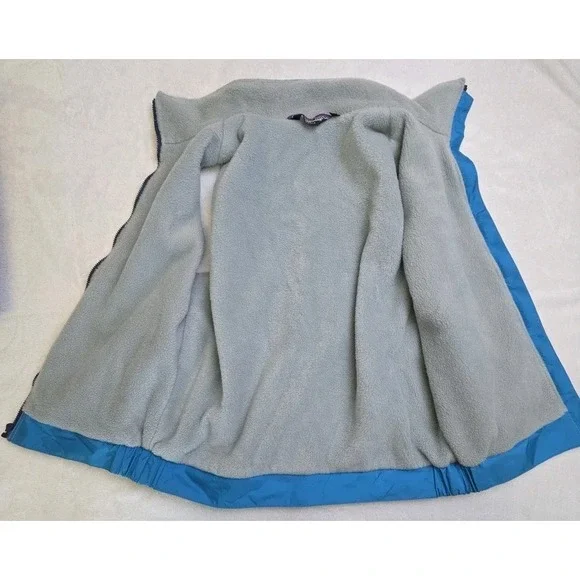 Vtg 80s Patagonia Vest Blue Fleece Nylon Shelled Synchilla Size 11/12 Women S?